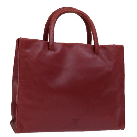 PRADA Hand Bag Leather Red  ar11571B
