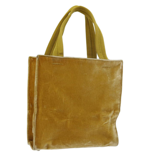 PRADA Hand Bag Velor Yellow  ar11643B
