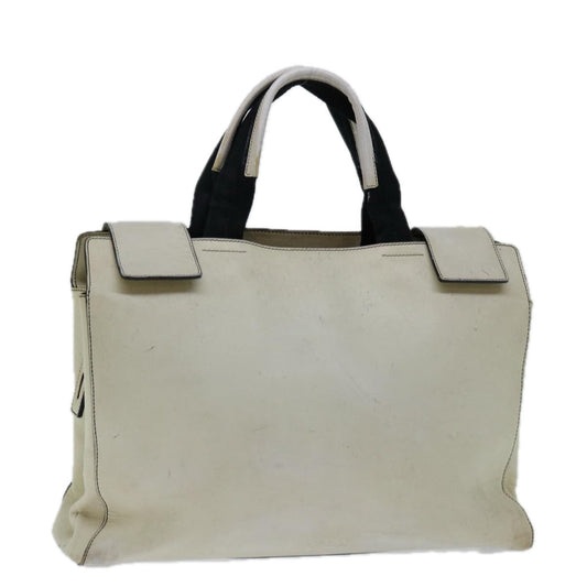 PRADA Hand Bag Leather White  ar11644B
