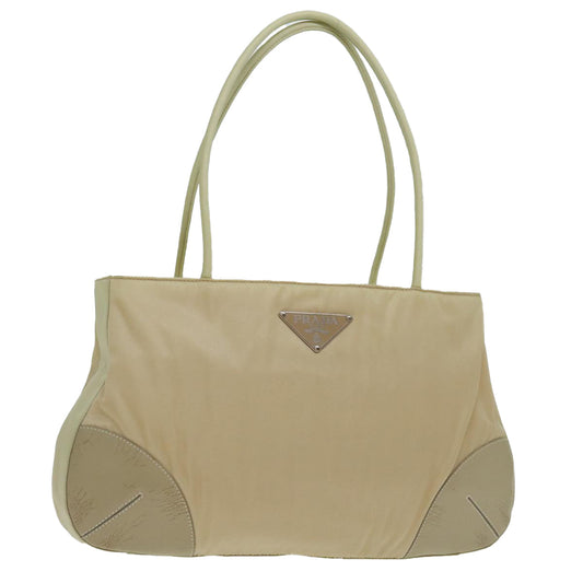 PRADA Hand Bag Nylon Beige  ar11646B