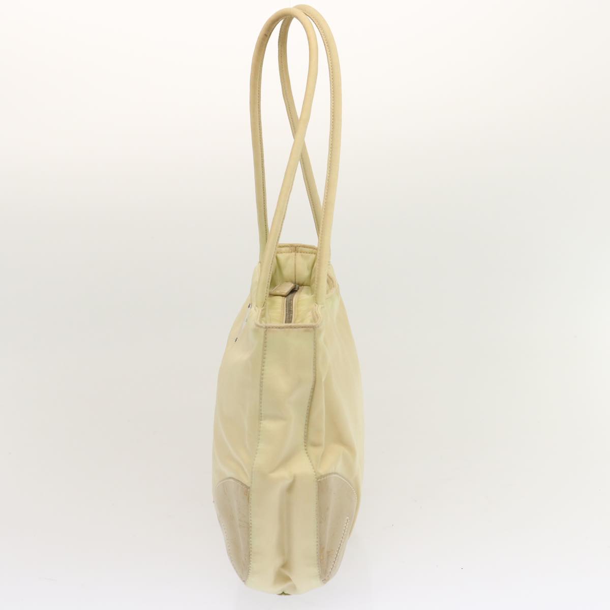 PRADA Hand Bag Nylon Beige  ar11710