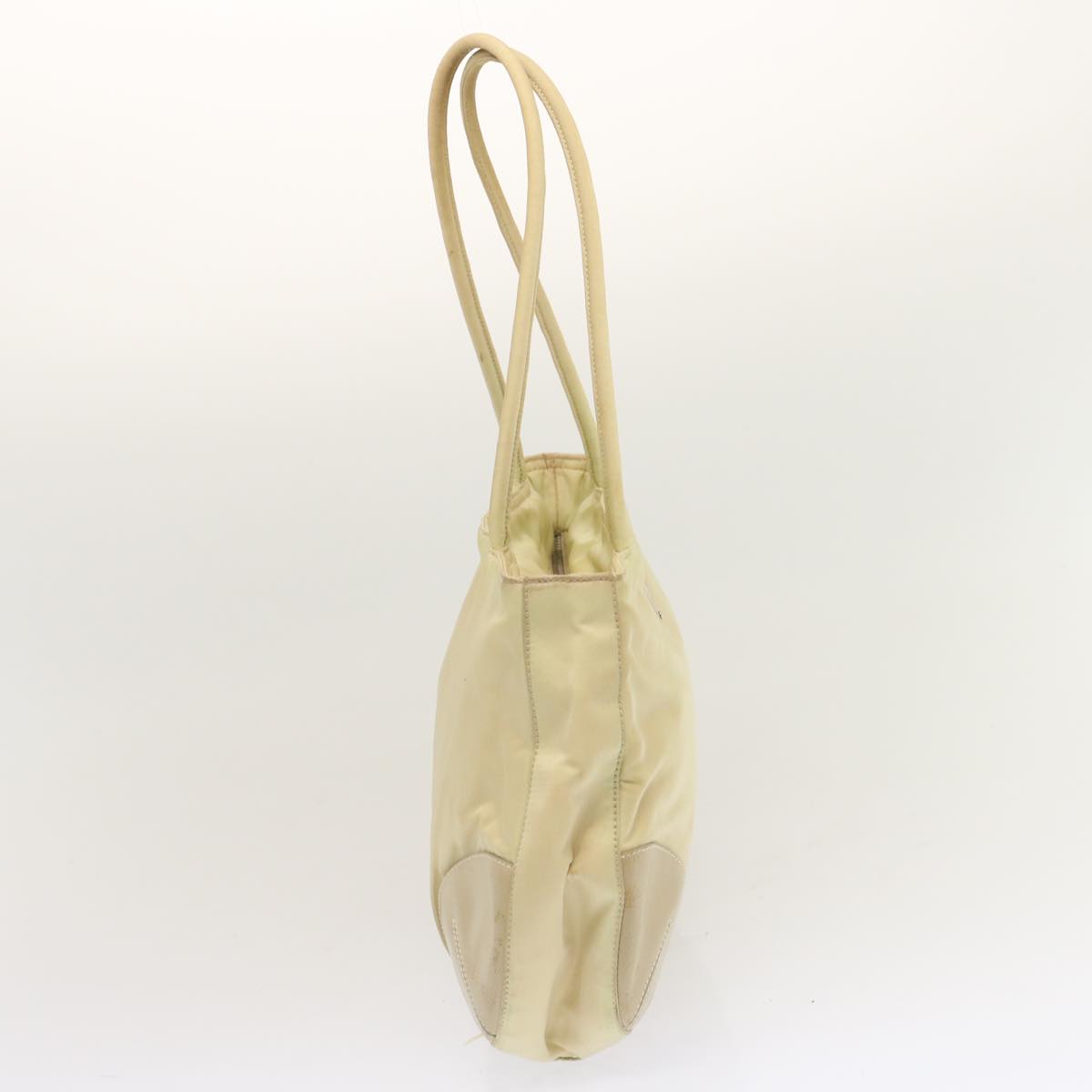 PRADA Hand Bag Nylon Beige  ar11710