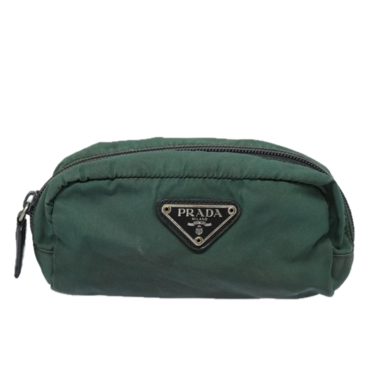 PRADA Pouch Cell Phone Case Saffiano Leather Nylon 7Set Black Khaki  ar11905