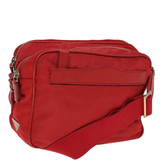 PRADA Shoulder Bag Nylon Red  ar11981