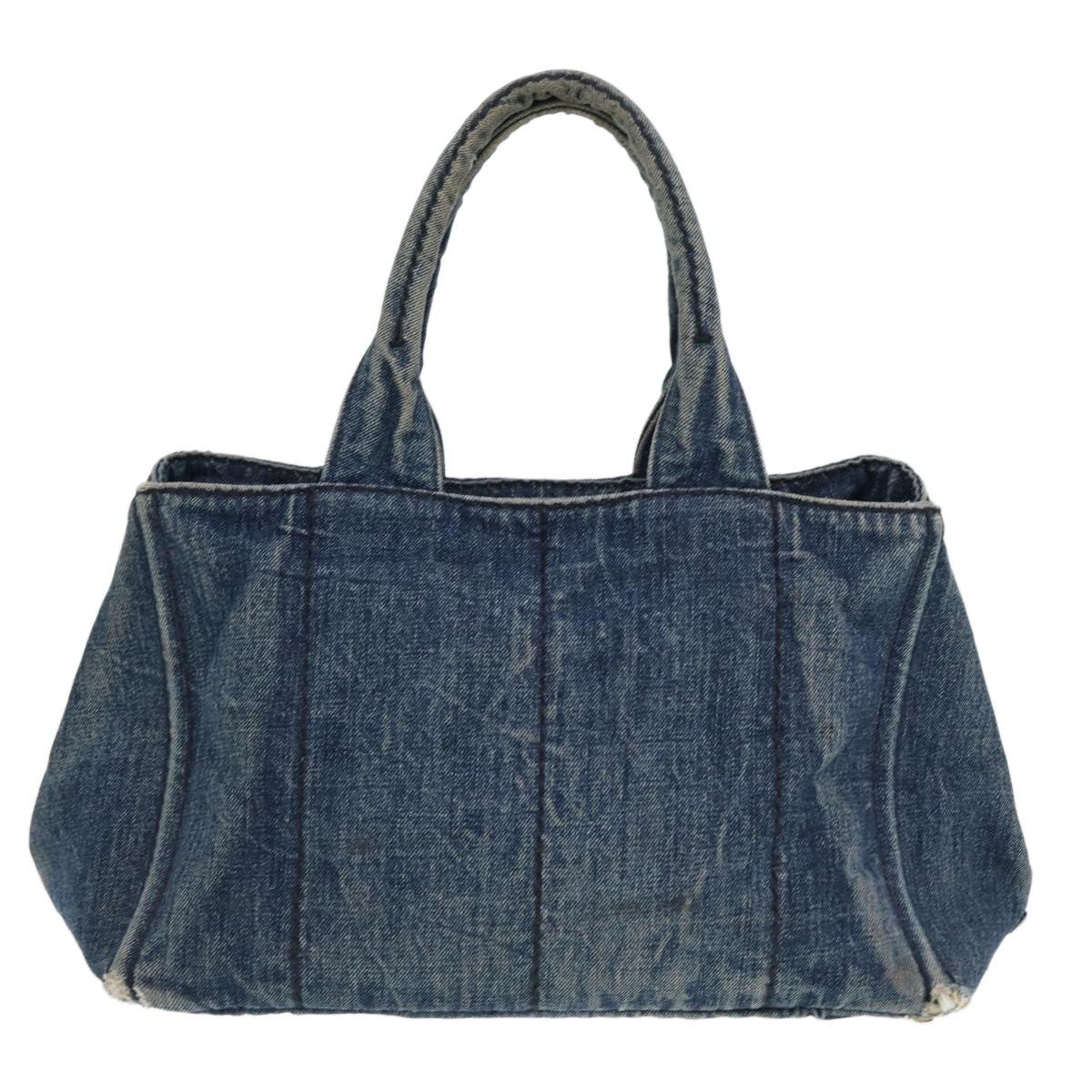 PRADA Canapa MM Hand Bag Denim Blue  ar12003