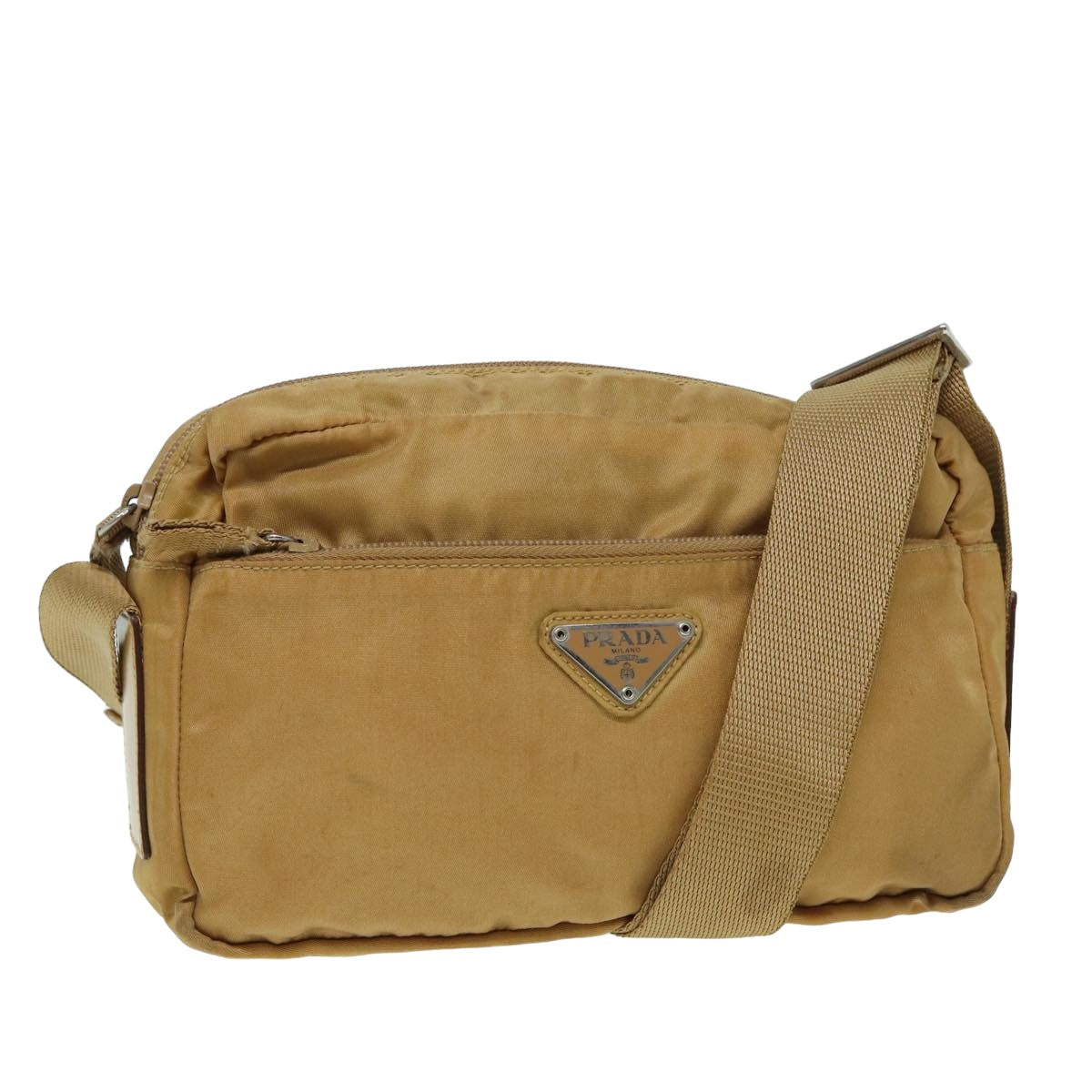 PRADA Shoulder Bag Nylon Beige  ar12018