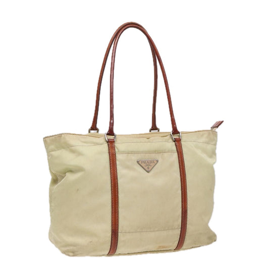 PRADA Tote Bag Nylon Beige  ar12047