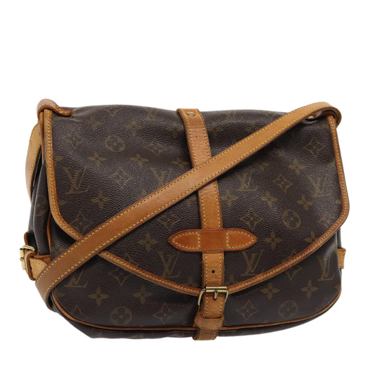 LOUIS VUITTON Monogram Saumur 30 Shoulder Bag M42256 LV ar12049