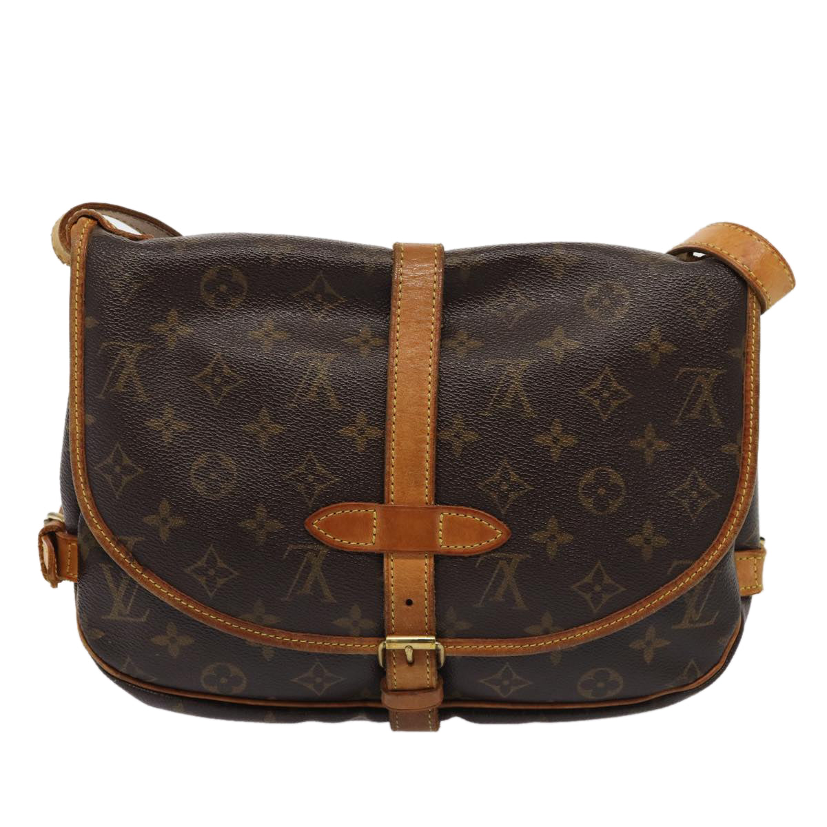 LOUIS VUITTON Monogram Saumur 30 Shoulder Bag M42256 LV ar12049