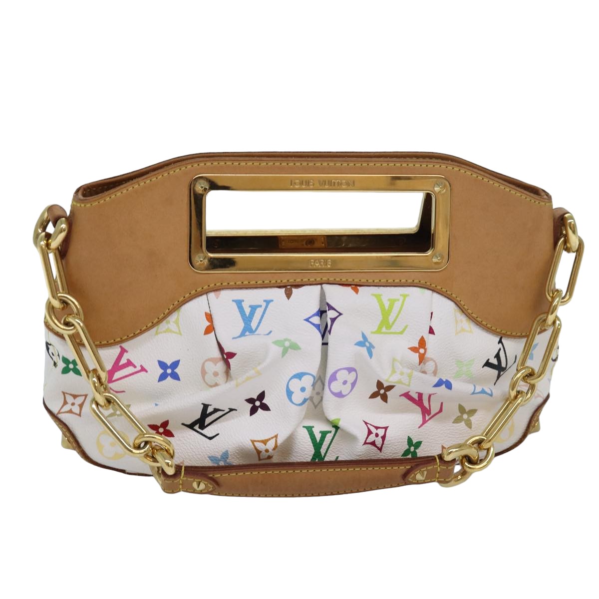 LOUIS VUITTON Monogram Multicolor Judy PM Bag White M40257 LV ar12108A