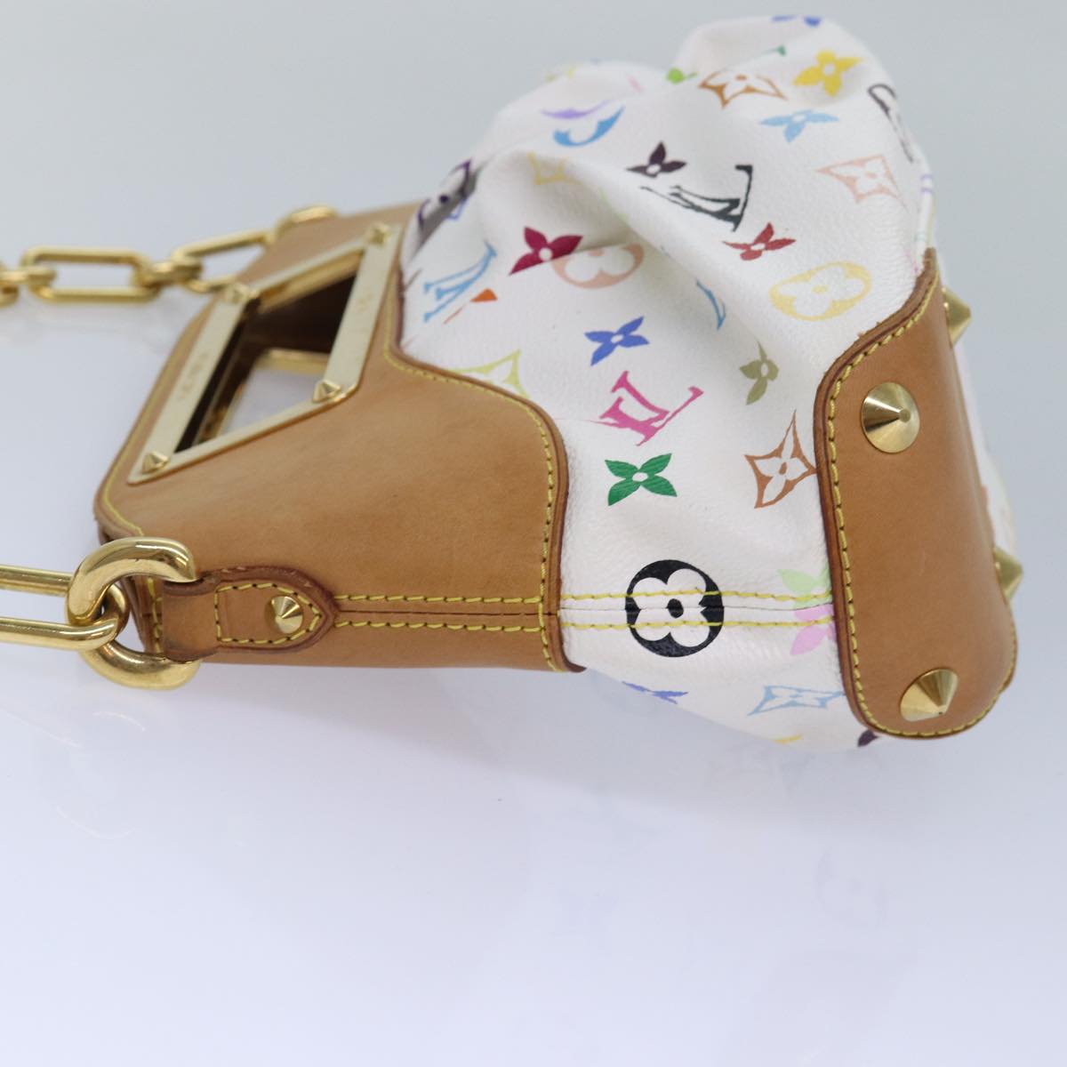 LOUIS VUITTON Monogram Multicolor Judy PM Bag White M40257 LV ar12108A
