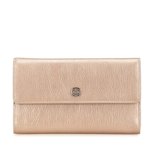 Chanel Leather Tri-Fold Wallet