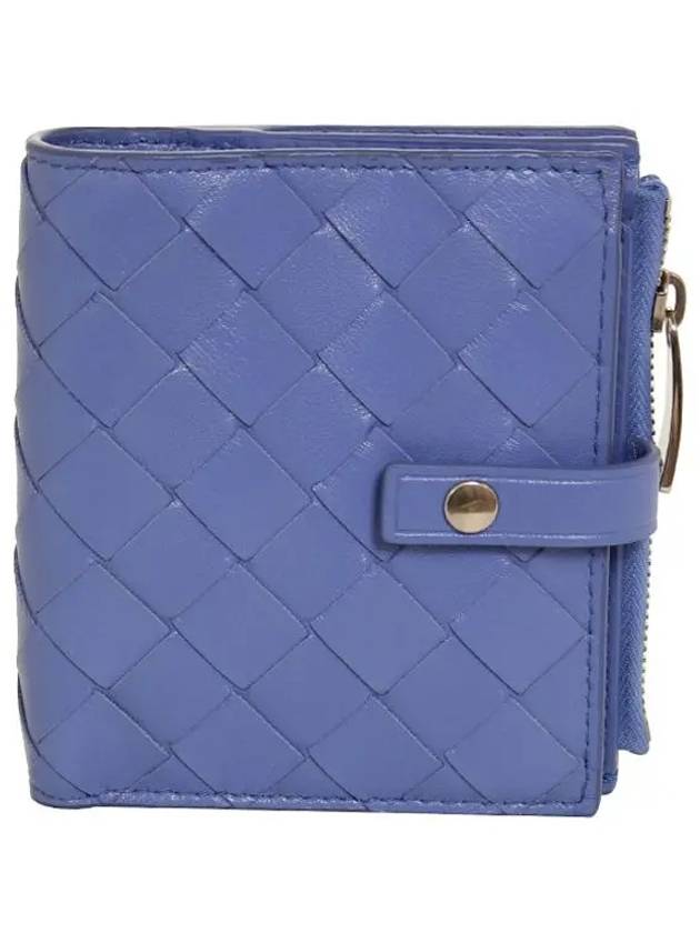 Bottega Veneta Intrecciato Zipper Half Wallet Violet