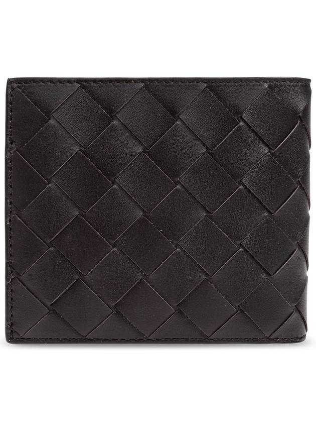 Bottega Veneta Intrecciato Leather Half Wallet Brown