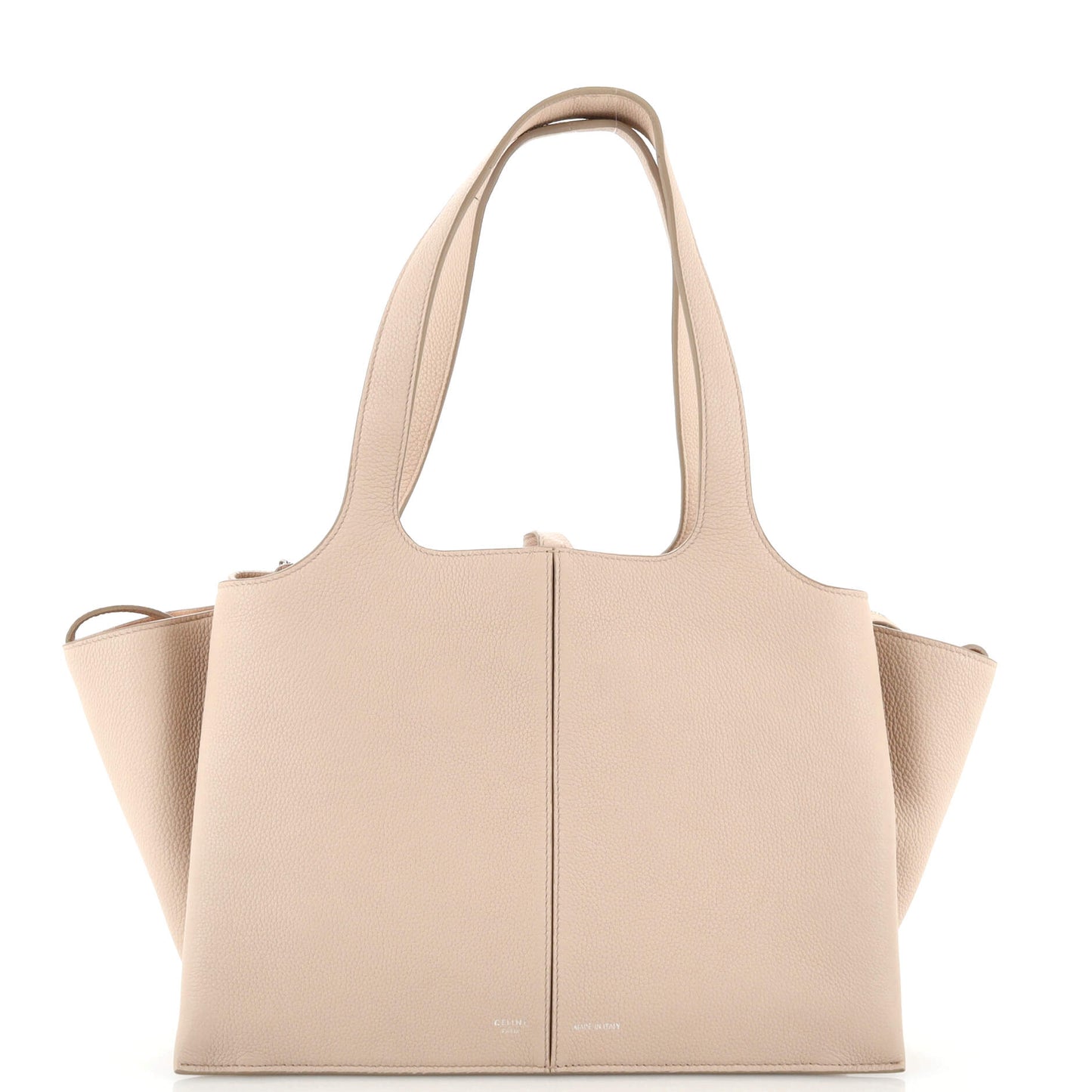 Celine Tri-Fold Shoulder Bag Grained Calfskin Small