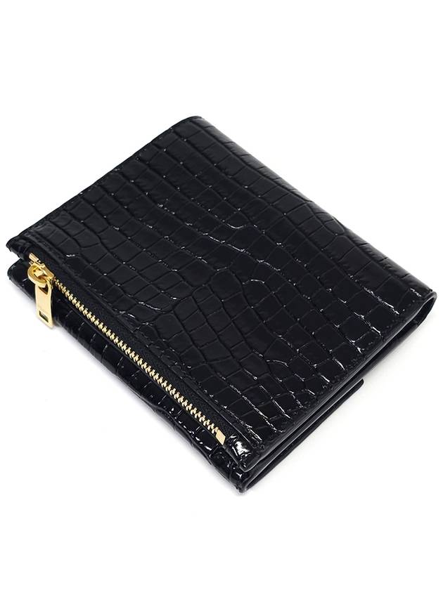 Saint Laurent 582296 Crocodile embossed uptown shiny wallet