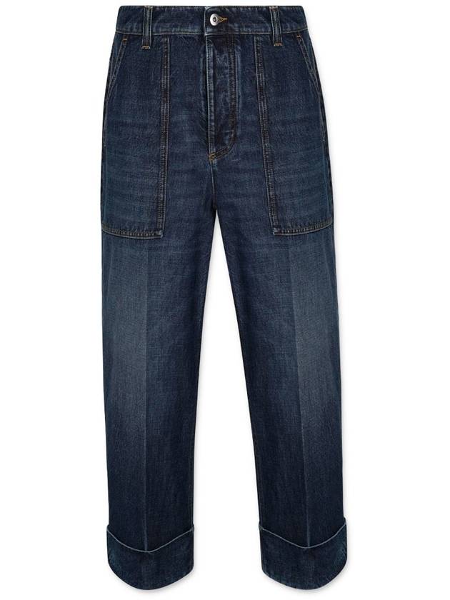 Bottega Veneta Denim Straight Pants 771873V2J80 4715 DENIM