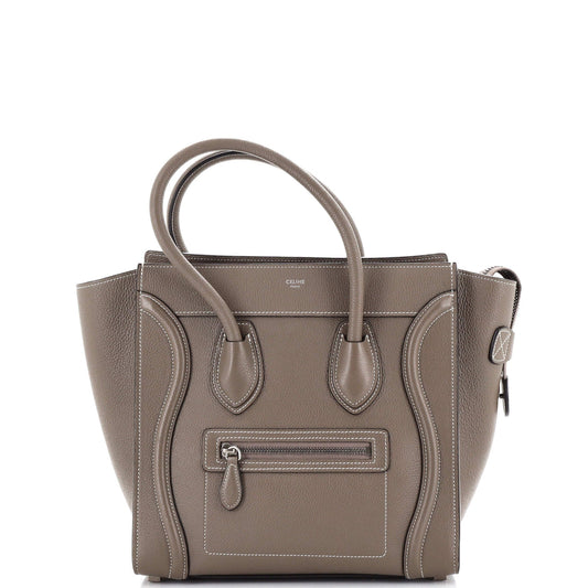 Celine Luggage Bag Grainy Leather Micro