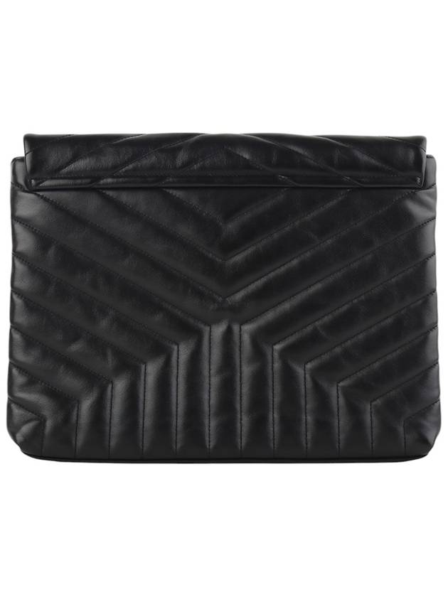 Saint Laurent 483236 Matelasse flap Lulu clutch silver 34302