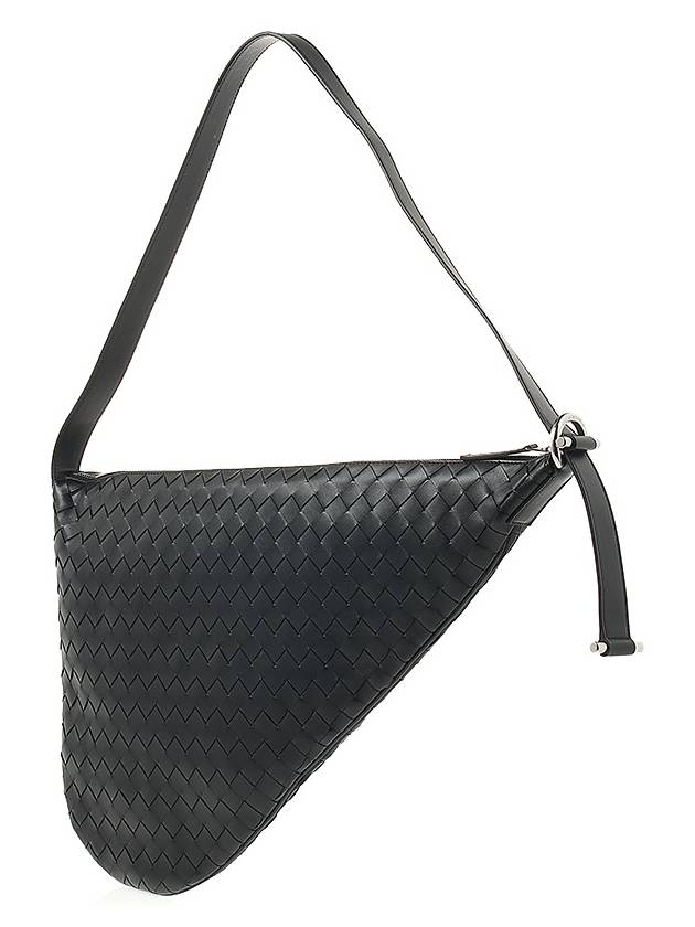 Bottega Veneta Intrecciato Virgule Cross Bag Black