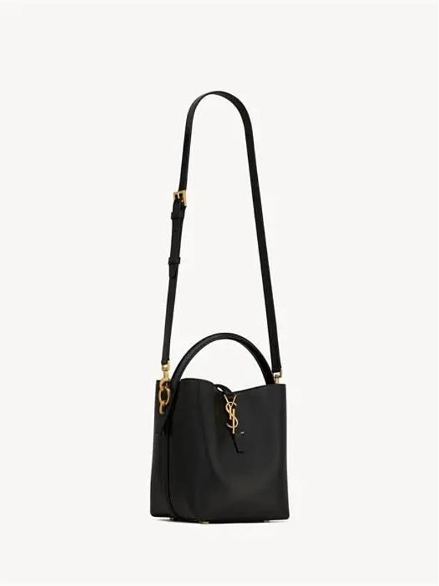 Saint Laurent LE 37 Small Shiny Leather Shoulder Bag Black