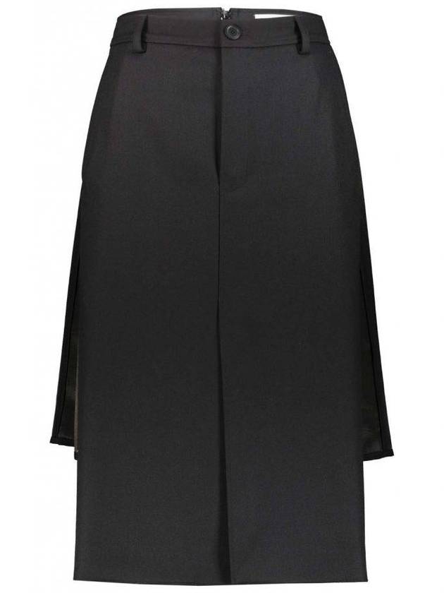 Balenciaga overlap long H-line skirt black