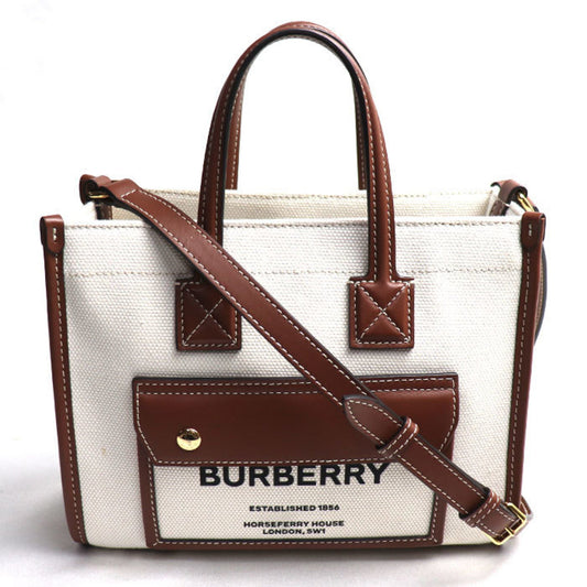 Burberry  Canvas Leather Shoulder Bag ()