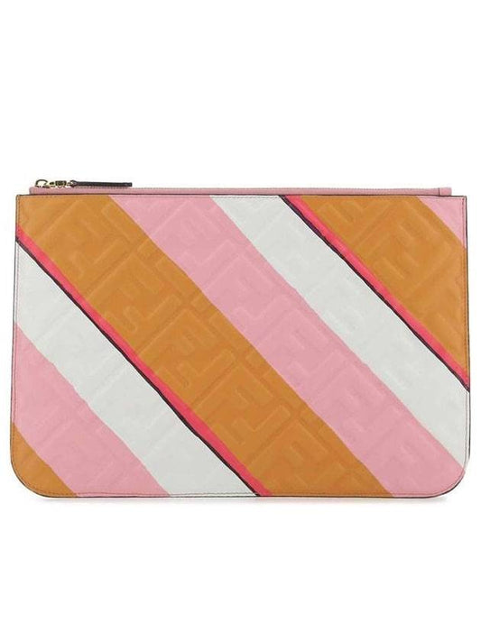 Fendi FF Logo Embossed Clutch Bag