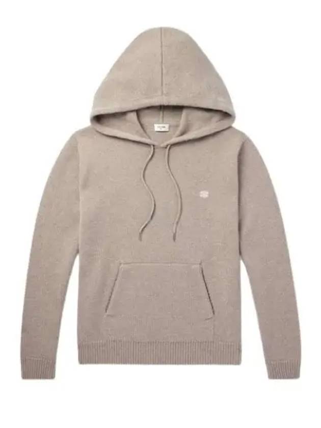 CELINE Triomphe Wool Cashmere Hoodie Beige