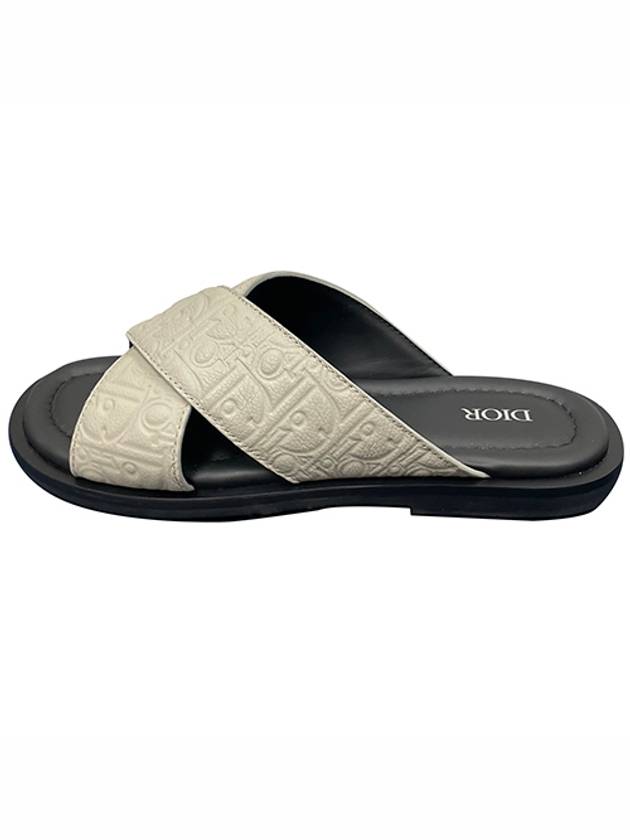 Alias Grained Leather Sandals Beige Dior