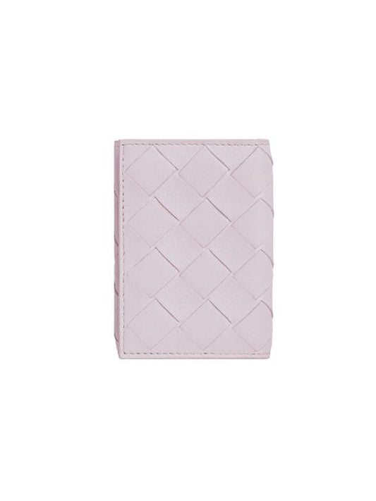 Bottega Veneta TINy Tri-Fold Zipper Half Wallet Pink