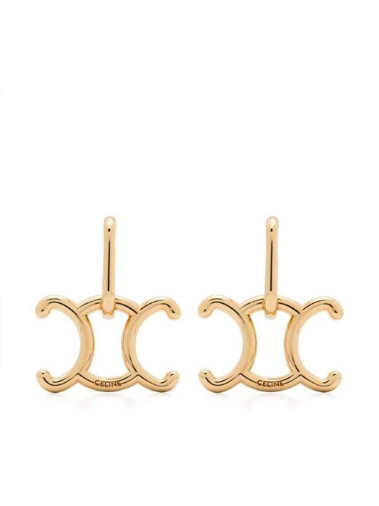 CELINE Triomphe Lock Earrings