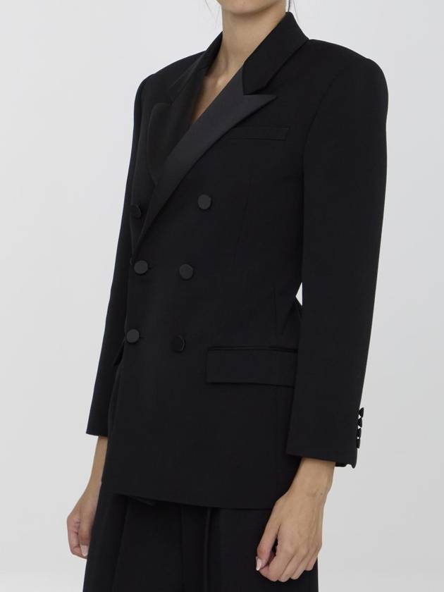 Saint Laurent Tuxedo Jacket In Grain De Poudre