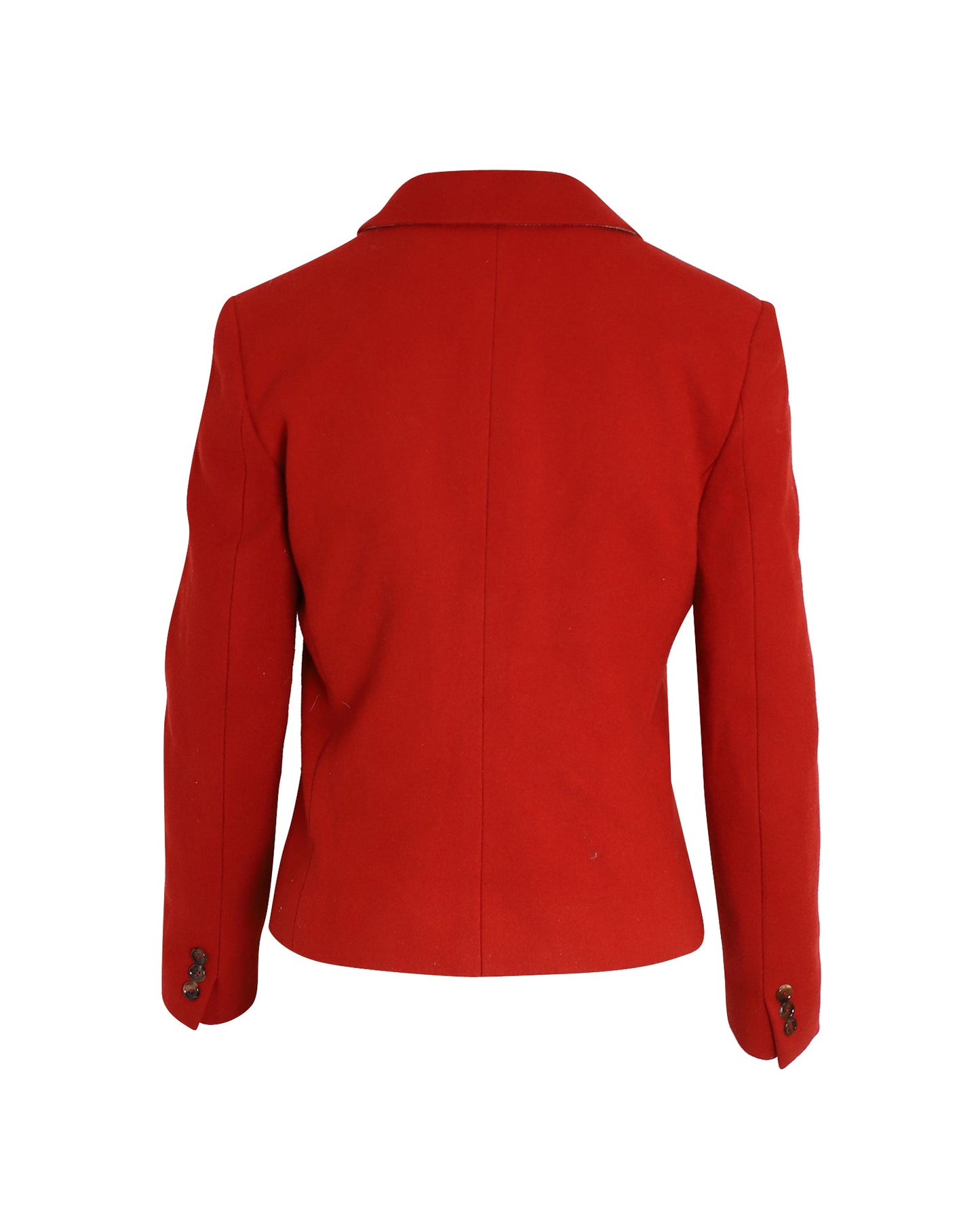 Chloe Double-Breasted Blazer in Red Virgin Wool