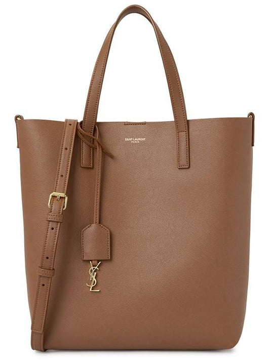 Saint Laurent Shopping Toy Supple Leather Tote Bag Brown