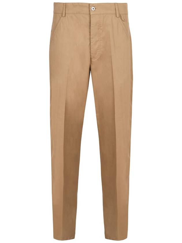 Bottega Veneta Twill Cargo Straight Pants Beige