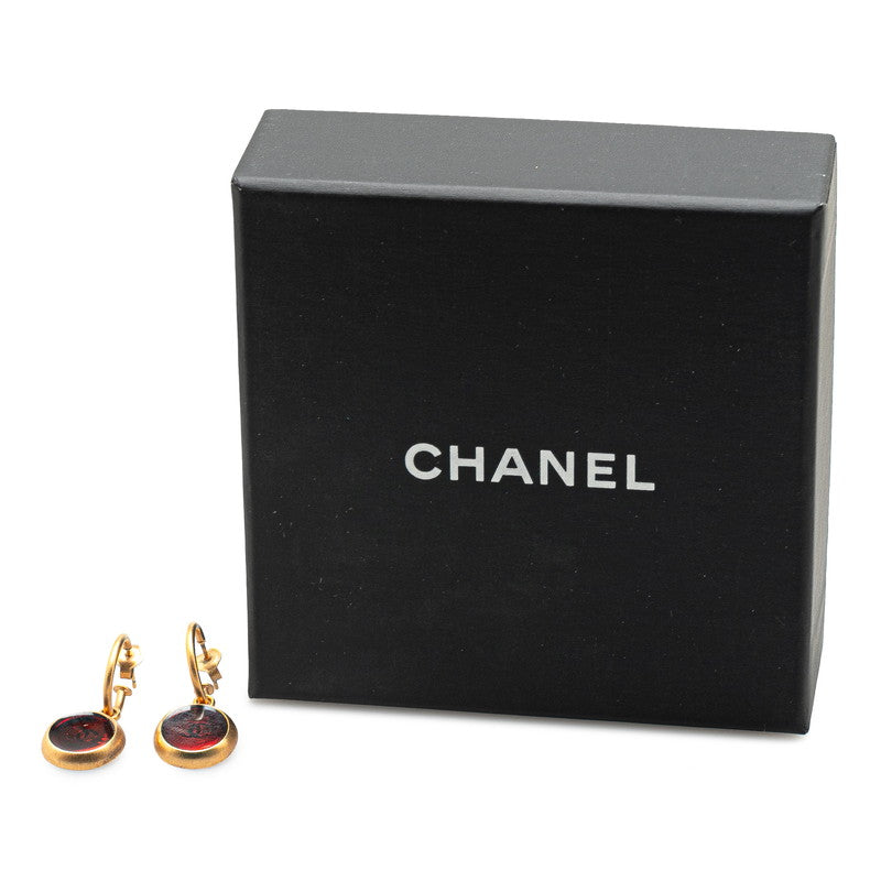 Chanel Coco Mark Round Earrings Gold