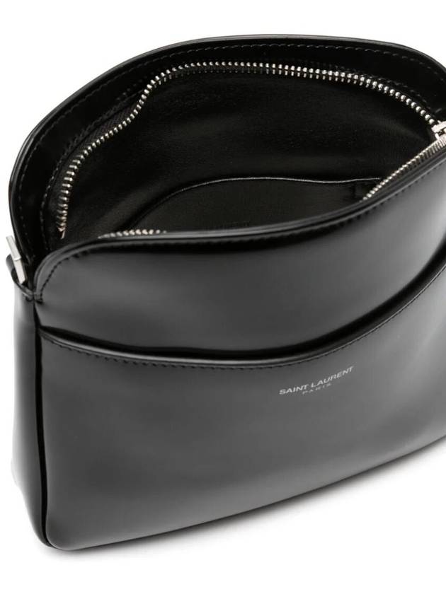 Saint Laurent Brushed Calfskin Mini Cross Bag Black