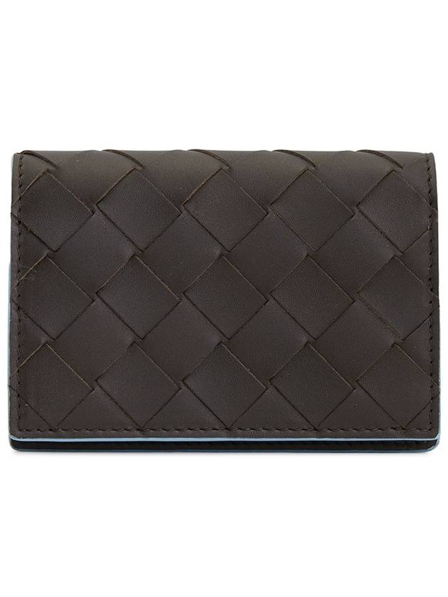 Bottega Veneta Intrecciato Flab Card Wallet Brown