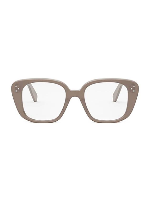CELINE Eyewear Logo Square Eyeglasses Brown