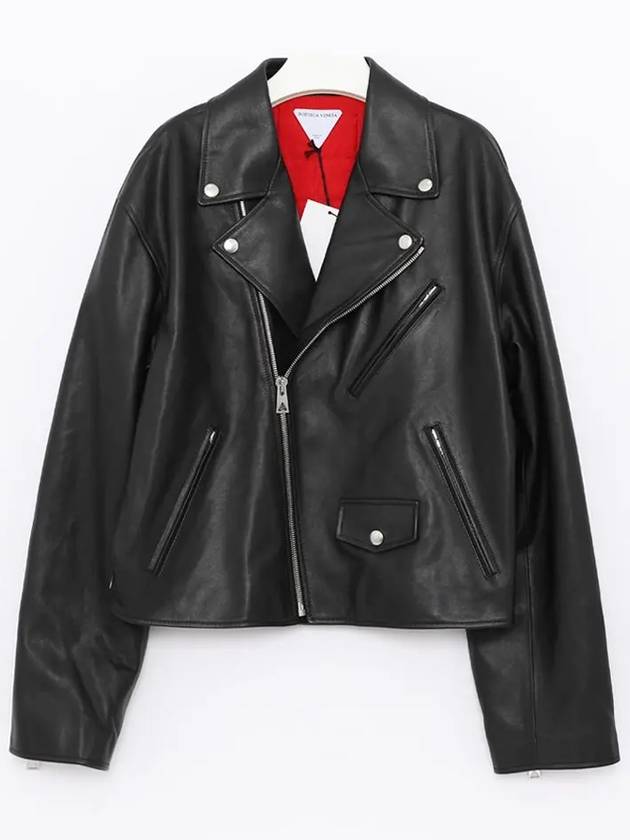 Bottega Veneta Leather Biker Jacket Black