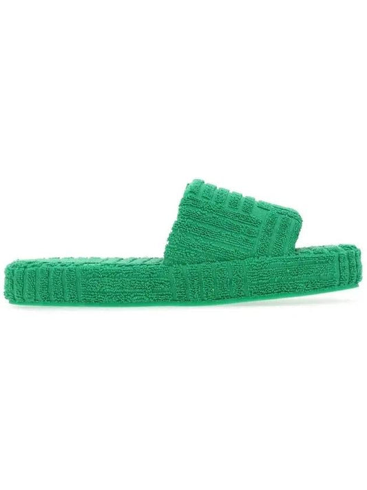 Bottega Veneta Terry Fabric Slippers Green