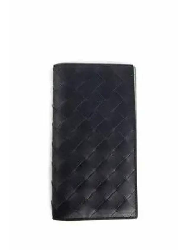 Bottega Veneta Intrecciato Slim Long Wallet Black