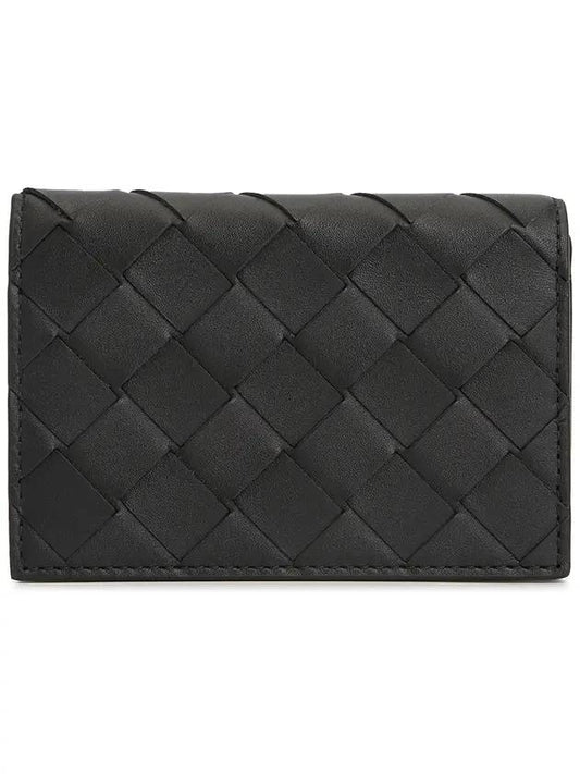 Bottega Veneta Intrecciato Folding Card Wallet Black