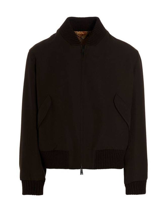 Fendi FF Fragment Reversible Bomber Jacket Brown Yellow