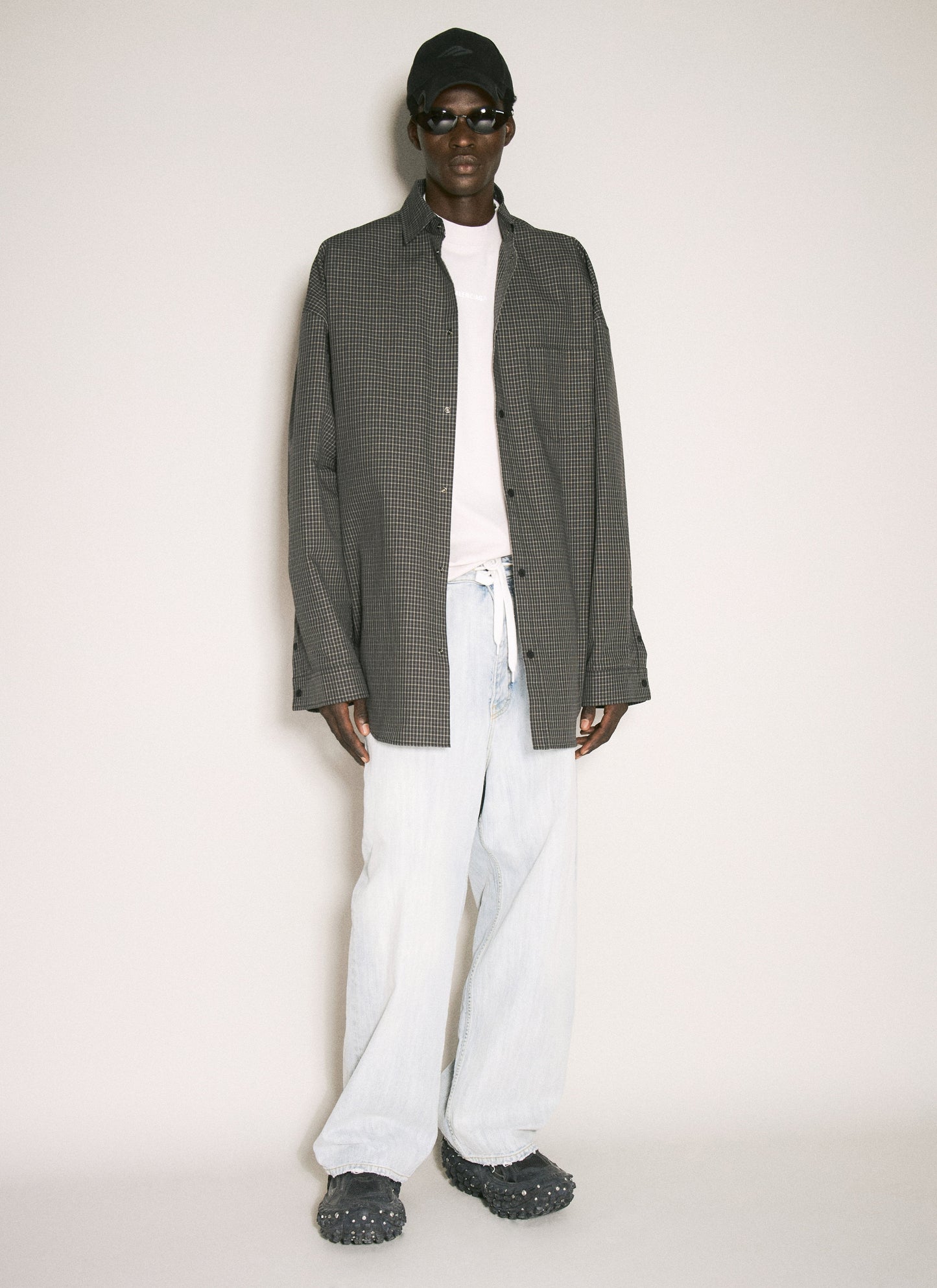 Balenciaga Men Checked Outerwear Shirt