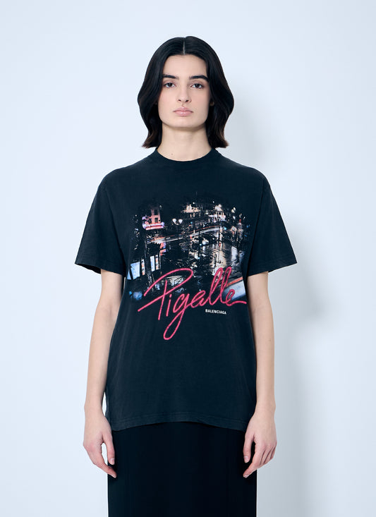 Balenciaga Women Pigalle Print T-Shirt