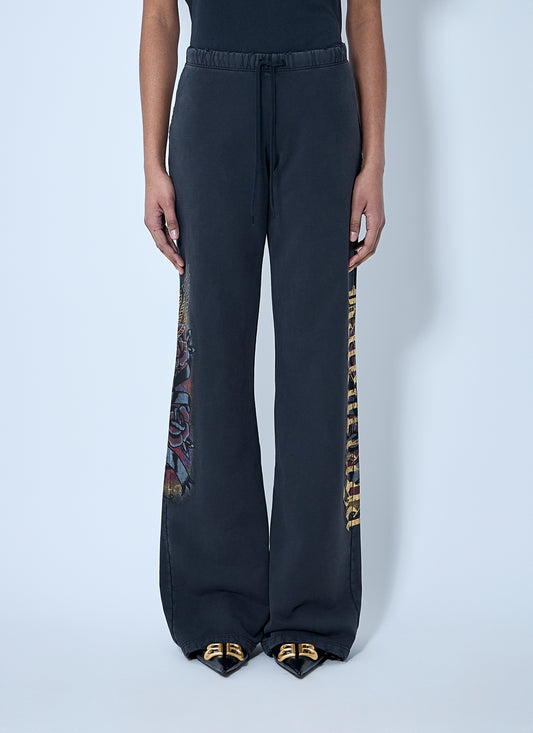Balenciaga Women Tacky Tattoo Flared Track Pants