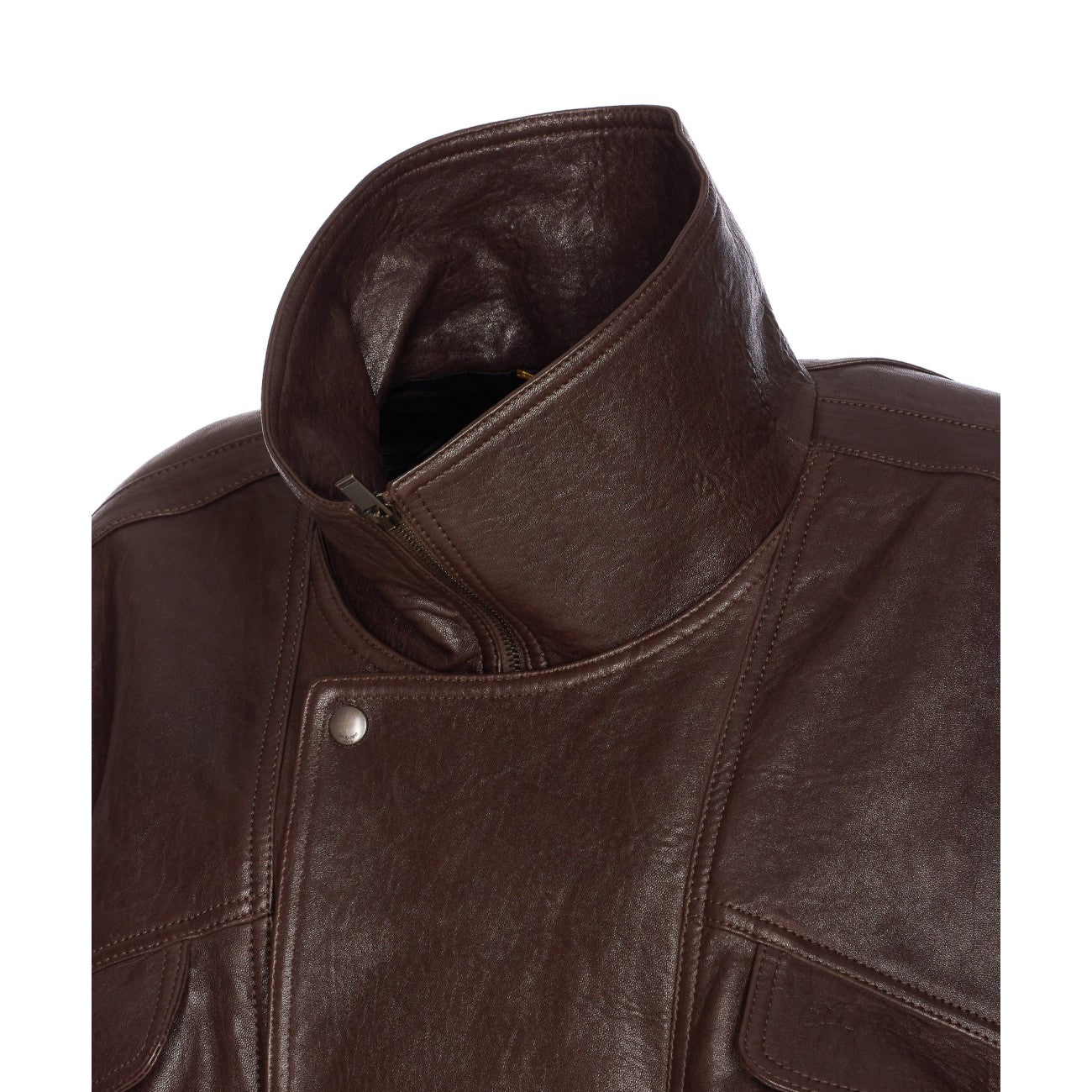 Saint Laurent Women Balloon Leather Calf Leather Jacket