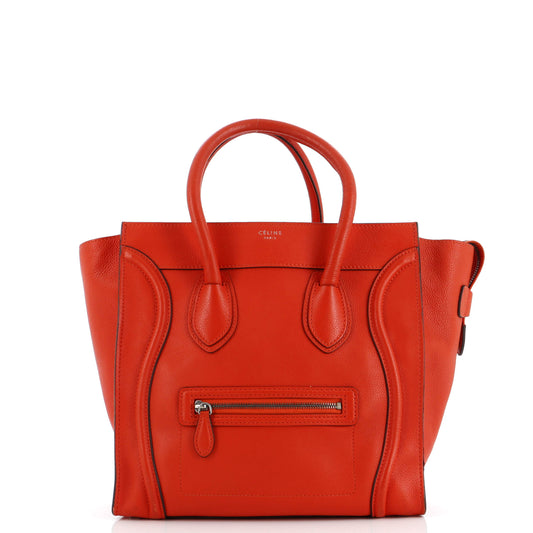 Celine Luggage Bag Grainy Leather Mini